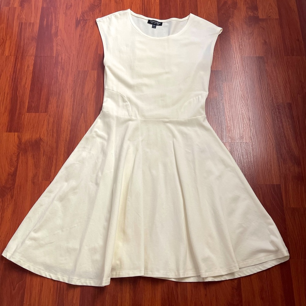 Topshop white flare dress